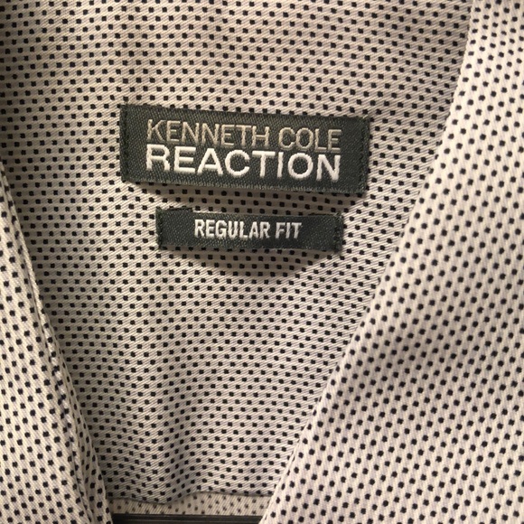 NWT Kenneth Cole Black and White button up shirt - Picture 4 of 6